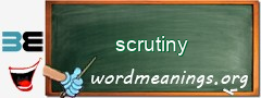 WordMeaning blackboard for scrutiny